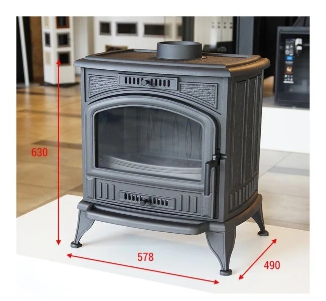 KRATKI KOZA K6 krbová kamna 8kW, černá KOZA/K6/130 Obrázek - fotka