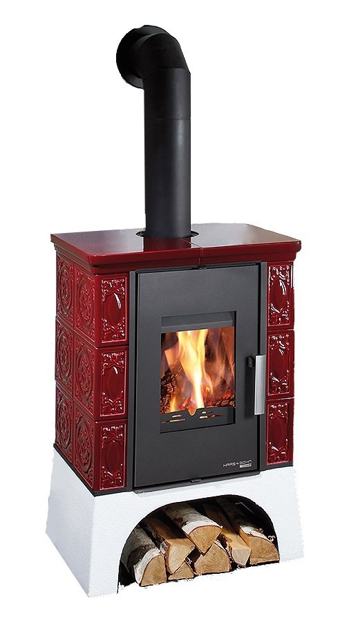 HAAS+SOHN EMPOLI AL II kachlová kamna 4-12,5kW, s výměníkem a vychlazovací smyčkou, černá/bordeaux 0332315520000 Obrázek - Hlavní obrázek
