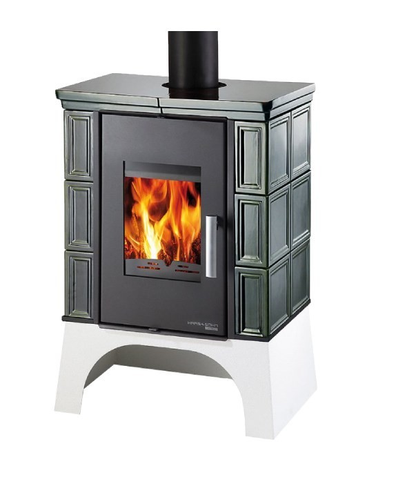 HAAS+SOHN EBOLI AL II kachlová kamna 4-12,2kW s výměníkem, černá/zelená 0332315610000 Obrázek - Hlavní obrázek