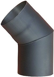 Koleno 45° pr.180mm, kouřové, 1,5mm, ocel, černá A97.041845 Obrázek - Hlavní obrázek