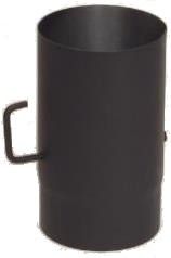 Roura 130mm kouřová s klapkou, 1,5mm, délka 0,25m, ocel černá A97.021325 Obrázek - Hlavní obrázek
