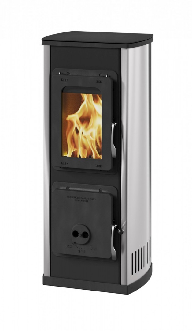 THORMA MILANO II AT krbová kamna 2,5-7,5kW, s termovíkem, černá/nerez F1452249511 Obrázek - Hlavní obrázek