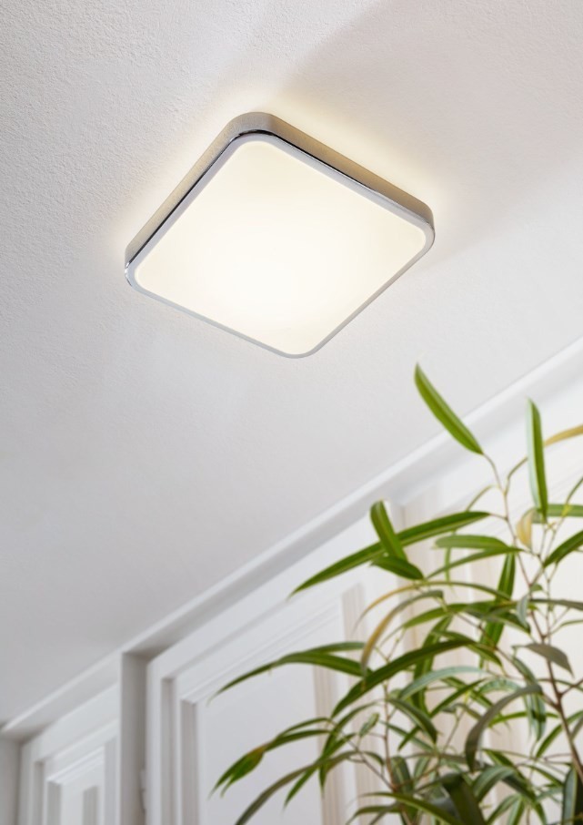 EGLO MANILVA 1 stropní LED svítidlo, 3000 K, 1100 lm, 290x290 mm, chrom 96229 Obrázek - fotka