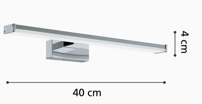 EGLO PANDELLA 1 nástěnné LED svítidlo, 4000 K, 900 lm, 400 mm, chrom 96064 Technický nákres