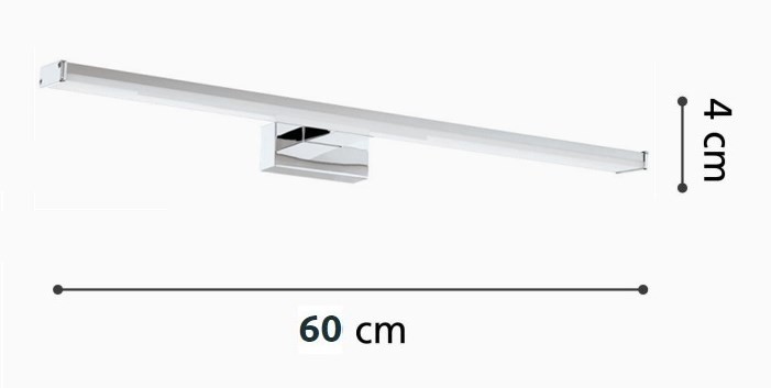 EGLO PANDELLA 1 nástěnné LED svítidlo, 4000 K, 1350 lm, 600 mm, chrom 96065 Technický nákres