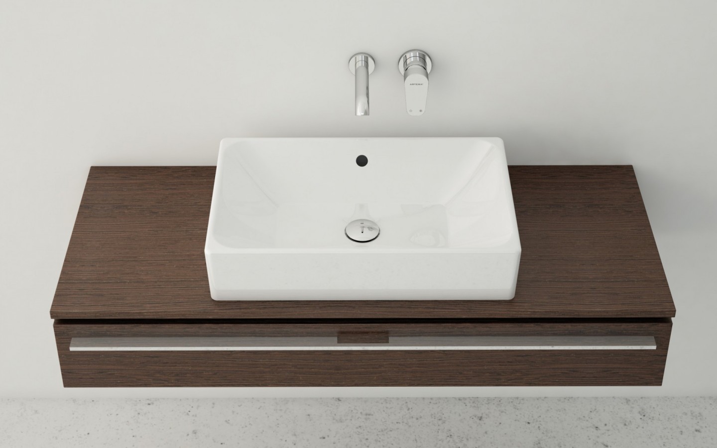 VITRA NUO umyvadlo na desku 50 cm, s přepadem 7436B003-0012 Obrázek - fotka