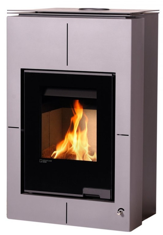 HS FLAMINGO AQUAFLAM VARIO SAPORO krbová kamna 11/7kW, s výměníkem, manuální regulace, šedá HSF34-107 Obrázek - Hlavní obrázek