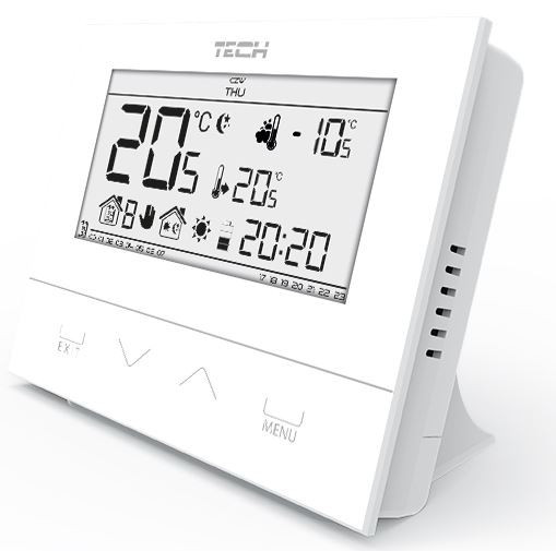 TECH CONTROLLERS EU-292 V3 pokojový termostat 120x23,8x94mm, drátový, týdenní, bílá WG.11.0137 Obrázek - Hlavní obrázek