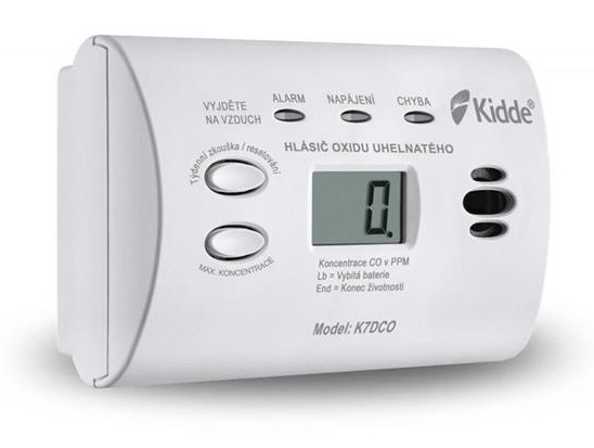 KIDDE K7DCO detektor úniku oxidu uhelnatého CO, bílá KIDDE-K7DCO Obrázek - Hlavní obrázek
