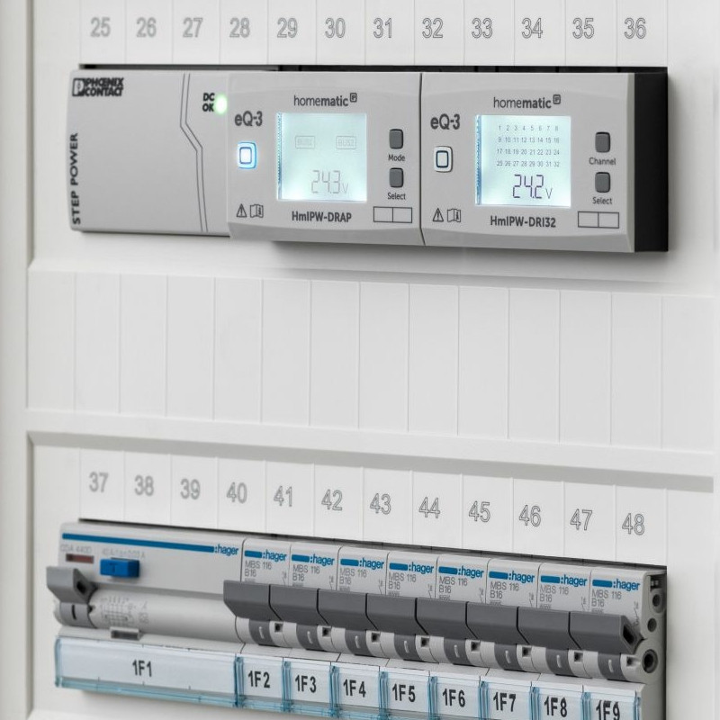 HOMEMATIC IP HMIPW-DRI32 vstupní modul drátový, LCD, na DIN lištu, 32 kanálů HmIPW-DRI32 Obrázek - fotka