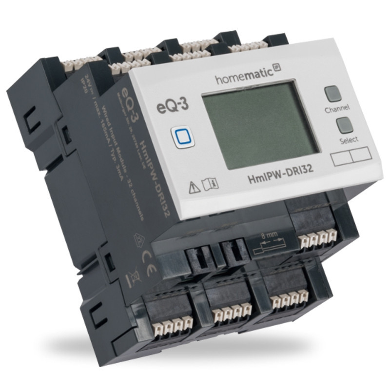 HOMEMATIC IP HMIPW-DRI32 vstupní modul drátový, LCD, na DIN lištu, 32 kanálů HmIPW-DRI32 Obrázek - fotka