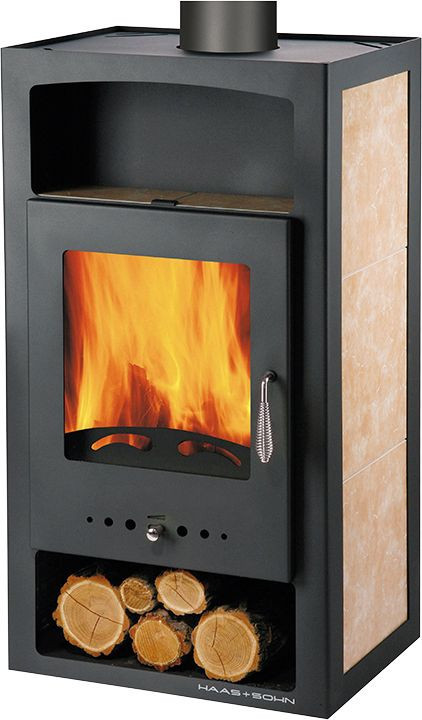 HAAS+SOHN ADRIA II krbová kamna 3,4-10,5kW, s výměníkem, černá/béžová 0431015000000 Obrázek - Hlavní obrázek