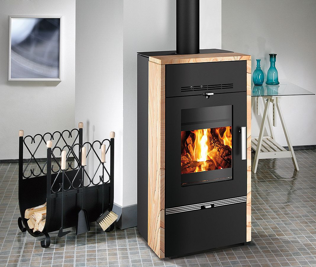 HAAS+SOHN FARUM krbová kamna 5-15,3 kW s výměníkem, černá/woodstone prestige 0433437000000 Obrázek - fotka