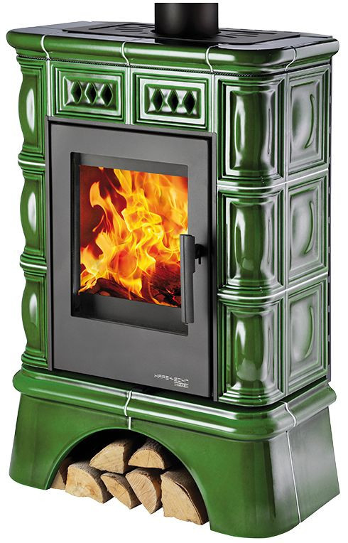 HAAS+SOHN FARO kachlová kamna 3-6,3kW, černá/zelená 0424637010000 Obrázek - Hlavní obrázek