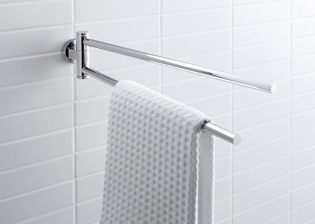 DURAVIT D-CODE držák ručníku 447 mm, dvojramenný, otočný, chrom 0099221000 Obrázek - fotka