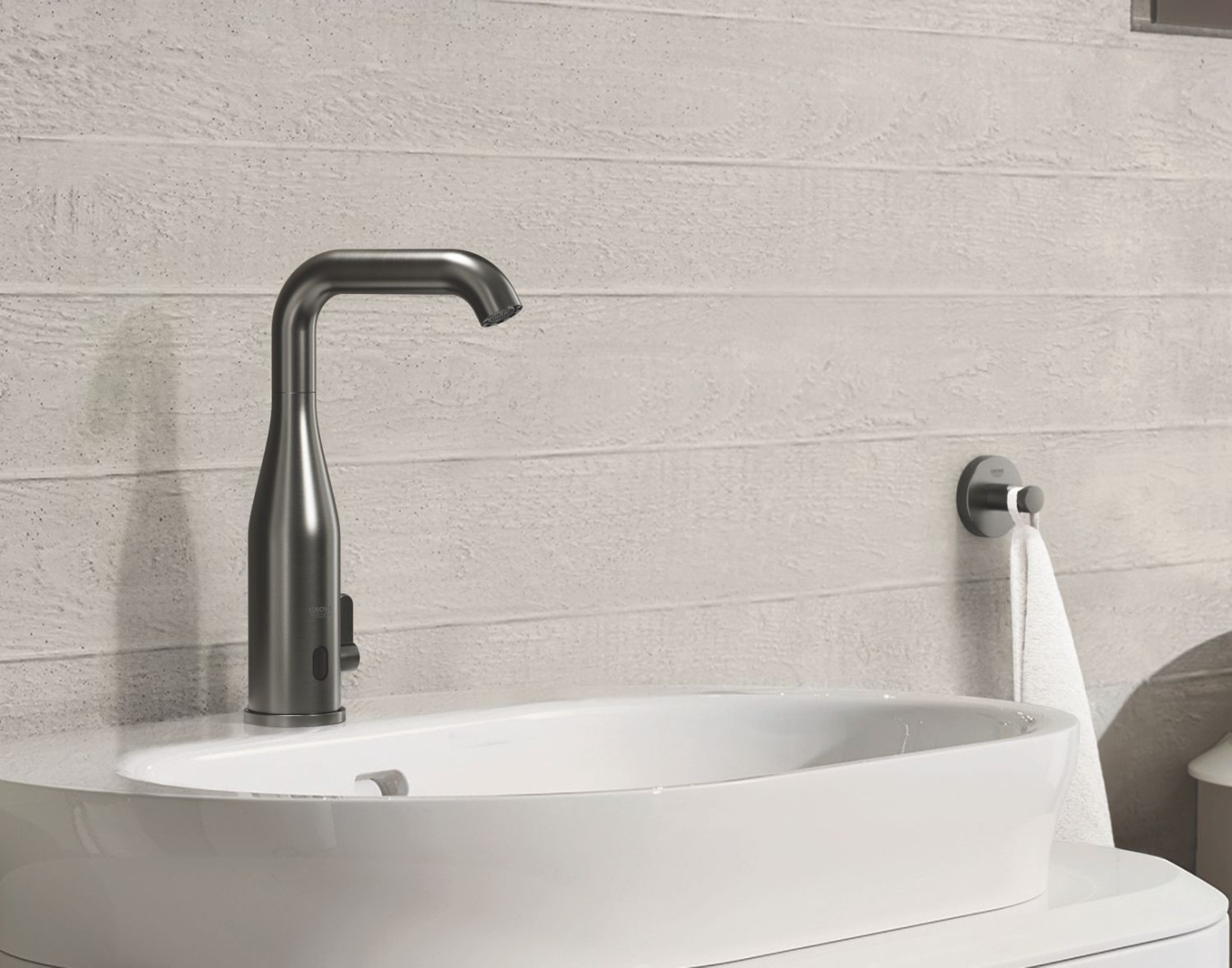 GROHE ESSENTIALS háček na ručník, kartáčovaný hard graphite 40364AL1 Obrázek - fotka