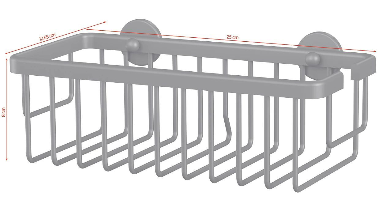 TESA MOON BLACK drátěná police 250 mm, černá 40567-00000-00 Technický nákres