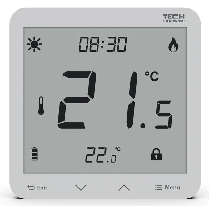 TECH CONTROLLERS EU-T-3.1 prostorový termostat, drátový, bílá WG.11.0160 Obrázek - Hlavní obrázek