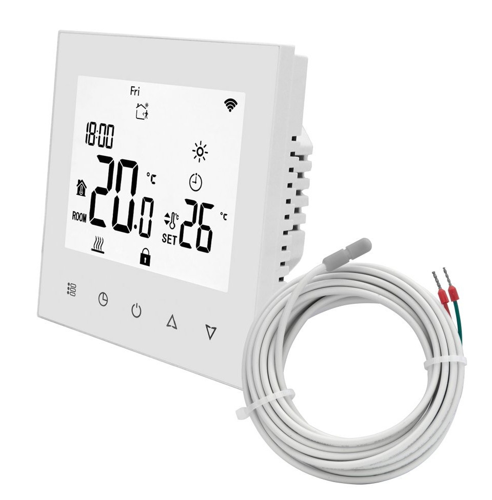 ELEKTROBOCK prostorový termostat, pro elektrické topení, drátový, Wi-Fi, bílá PT740W-EI WIFI Obrázek - fotka