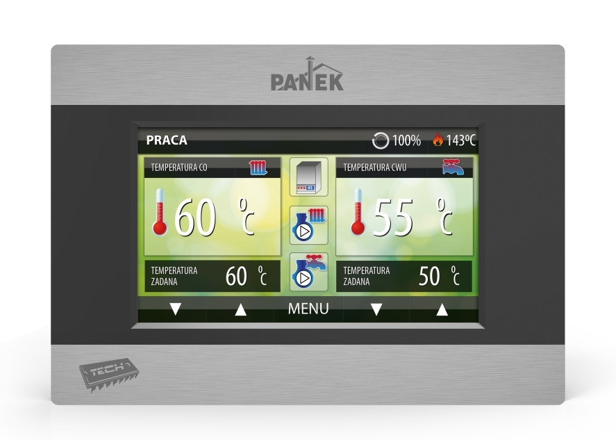 TECH CONTROLLERS EU-392 ZPID regulátor pro krb, se škrticí klapkou WG.10.0052 Obrázek - fotka