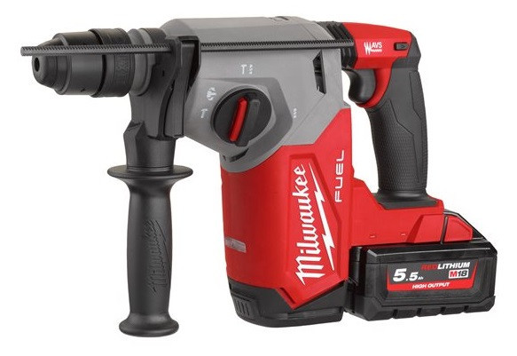 MILWAUKEE M18 FHX-552X FUEL aku kombinované kladivo 2,5 J, 18 V, SDS-Plus, 2x akumulátor 5,5 Ah, nabíječka, kufr 4933478889 Obrázek - fotka