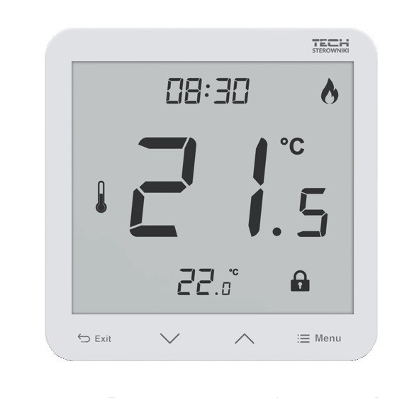 TECH CONTROLLERS EU-R10S PLUS prostorový termostat, drátový, bílá WG.11.0184 Obrázek - Hlavní obrázek