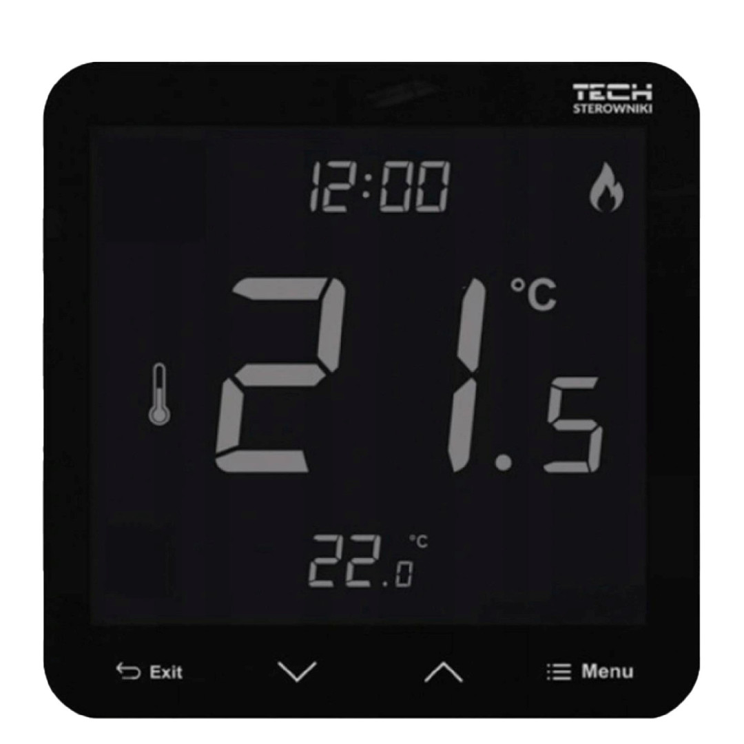 TECH CONTROLLERS EU-R10S PLUS prostorový termostat, drátový, černá WG.11.0185 Obrázek - Hlavní obrázek