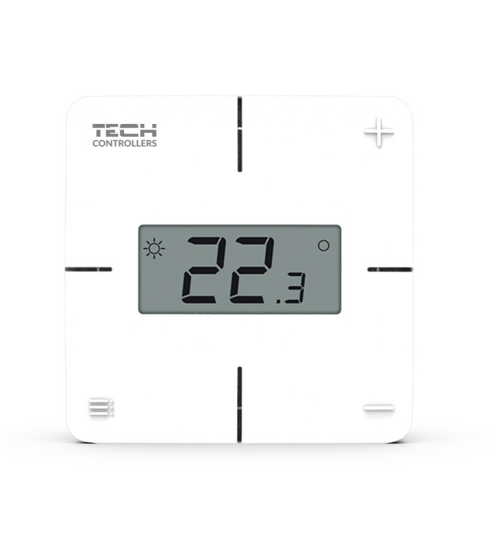 TECH CONTROLLERS EU-R-X prostorový termostat, s čidlem vlhkosti, drátový, bílá WG.11.0737 Obrázek - Hlavní obrázek