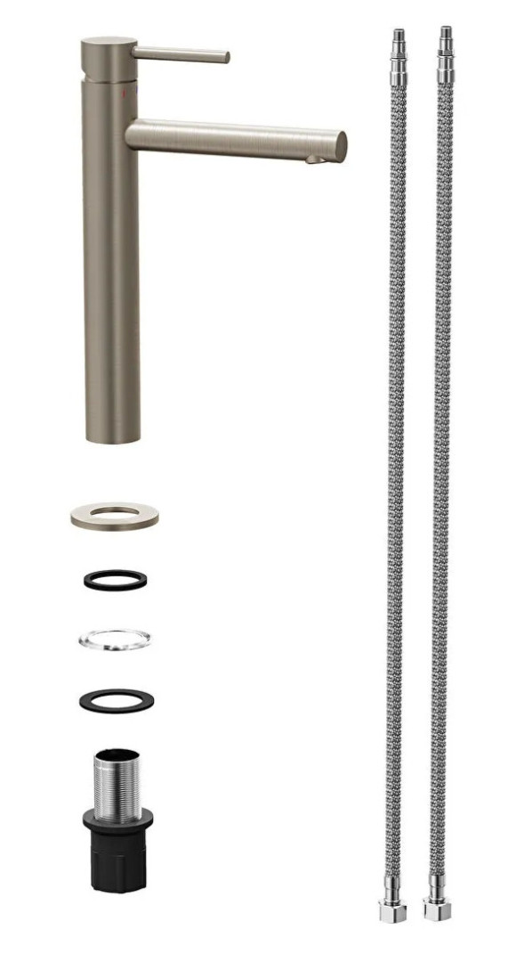 VITRA ORIGIN umyvadlová stojánková baterie, kartáčovaný nikl A4255734 Obrázek - fotka