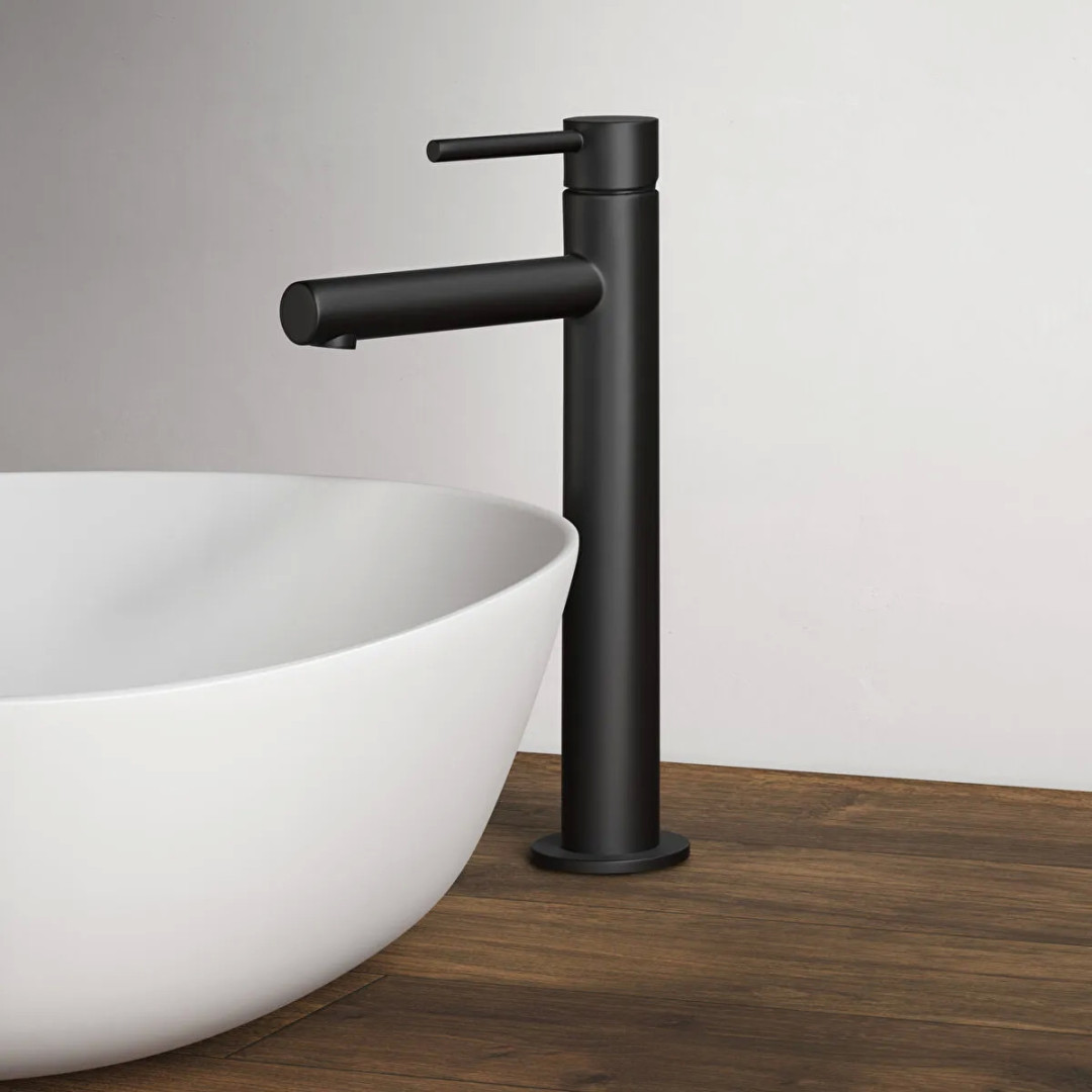 VITRA ORIGIN umyvadlová stojánková baterie, matná černá A4255736WTC Obrázek - fotka