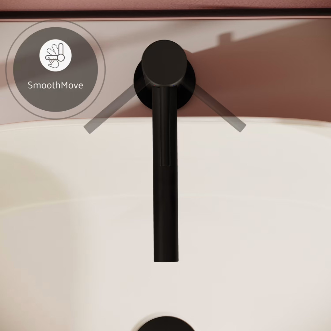 VITRA ORIGIN umyvadlová stojánková baterie, matná černá A4255736WTC Obrázek - fotka