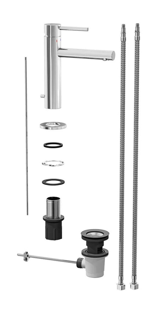 VITRA ORIGIN umyvadlová stojánková baterie, s odtokovou soupravou, chrome A42568 Obrázek - fotka