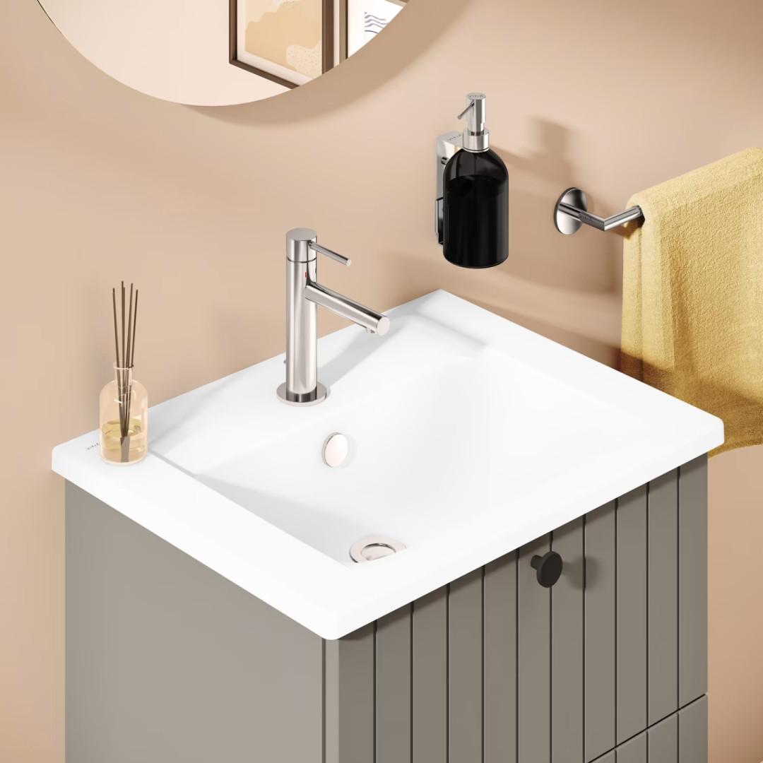 VITRA ORIGIN umyvadlová stojánková baterie, s odtokovou soupravou, chrome A42568 Obrázek - fotka