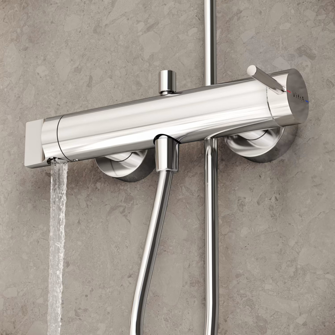 VITRA ORIGIN vanová nástěnná baterie, s přepínačem, chrom A42619 Obrázek - fotka