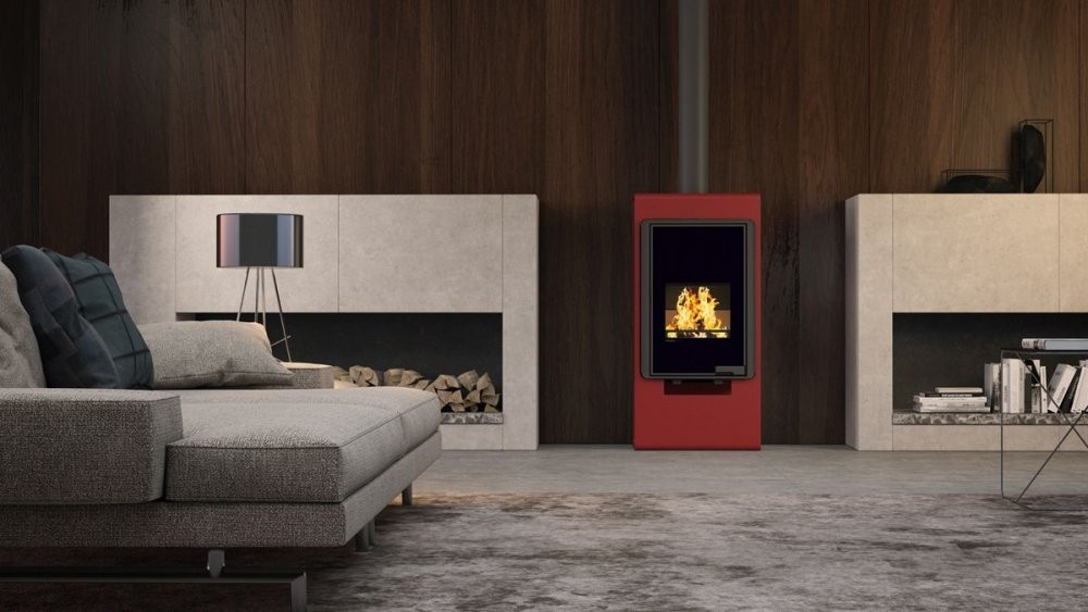 HS FLAMINGO DELUXE SINGA krbová kamna 9kW, červená HSF42-039 Obrázek - fotka