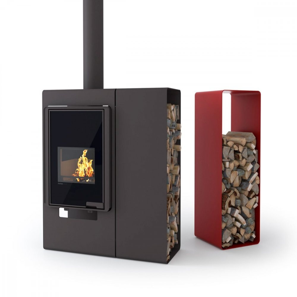 HS FLAMINGO DELUXE SINGA krbová kamna 9kW, červená HSF42-039 Obrázek - fotka