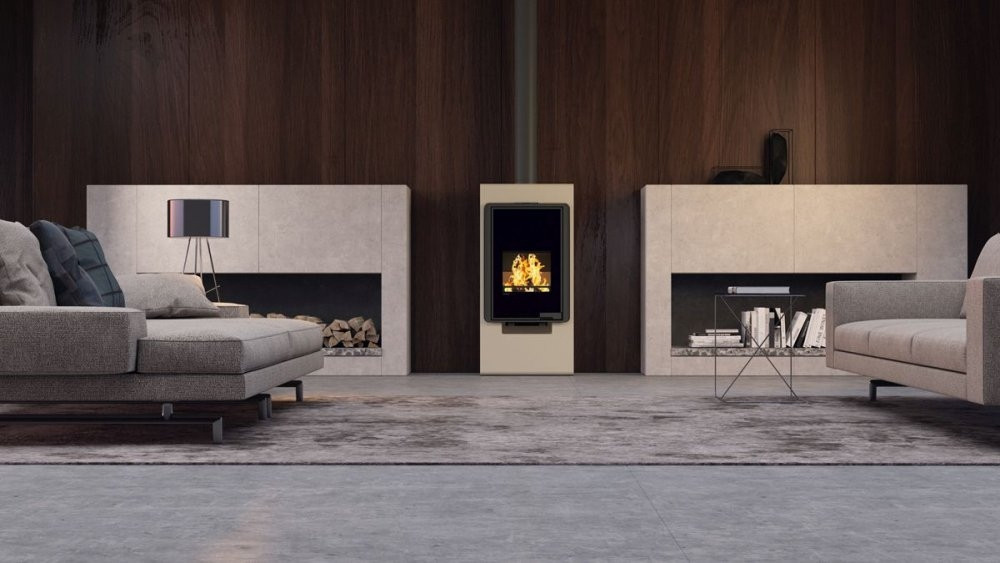 HS FLAMINGO DELUXE SINGA krbová kamna 9kW, krémová HSF42-041 Obrázek - fotka