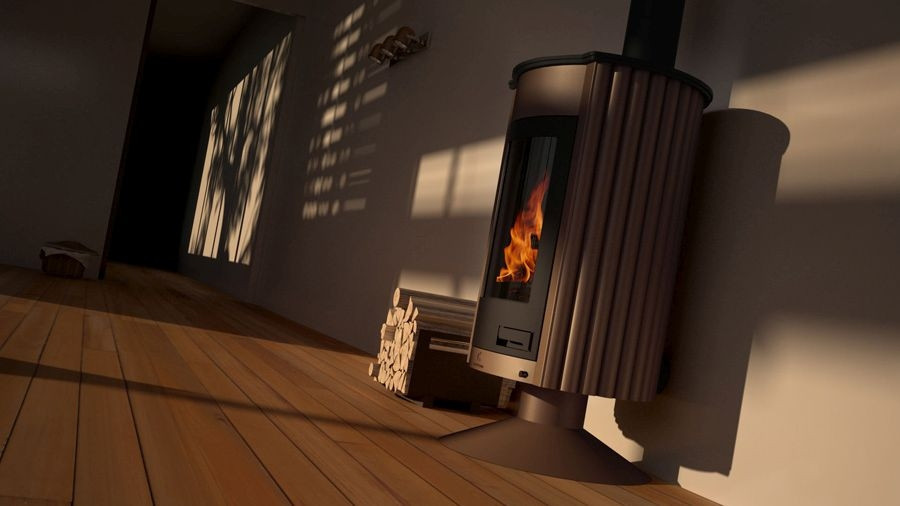 HS FLAMINGO MASTERFLAMME MEDIE II krbová kamna 12kW, sametově hnědá HSF41-018 Obrázek - fotka