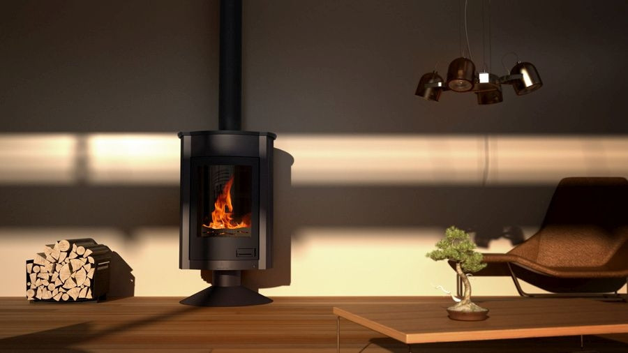 HS FLAMINGO MASTERFLAMME MEDIE II krbová kamna 12kW, černá HSF41-028 Obrázek - fotka