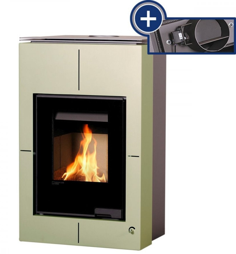 HS FLAMINGO AQUAFLAM VARIO SAPORO krbová kamna 11/7kW, s výměníkem, elektronická regulace, olivová HSF34-087 Obrázek - Hlavní obrázek