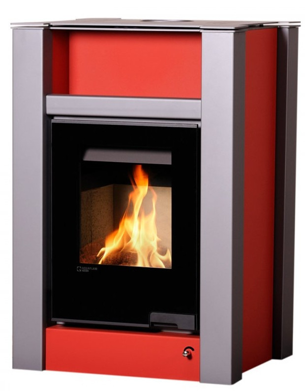 HS FLAMINGO AQUAFLAM VARIO LEND krbová kamna 11kW, manuální regulace, červená HSF34-098 Obrázek - Hlavní obrázek