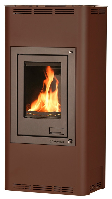 HS FLAMINGO AQUAFLAM 7 krbová kamna 7kW, s výměníkem, automatická regulace, sametově hnědá HSF29-046 Obrázek - Hlavní obrázek