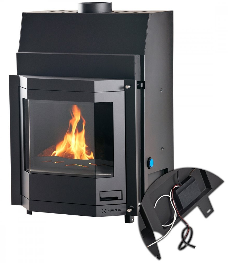 HS FLAMINGO AQUAFLAM PRIZMAT 25 krbová vložka 25kW, s výměníkem, základní regulace, černá HSF23-069 Obrázek - Hlavní obrázek