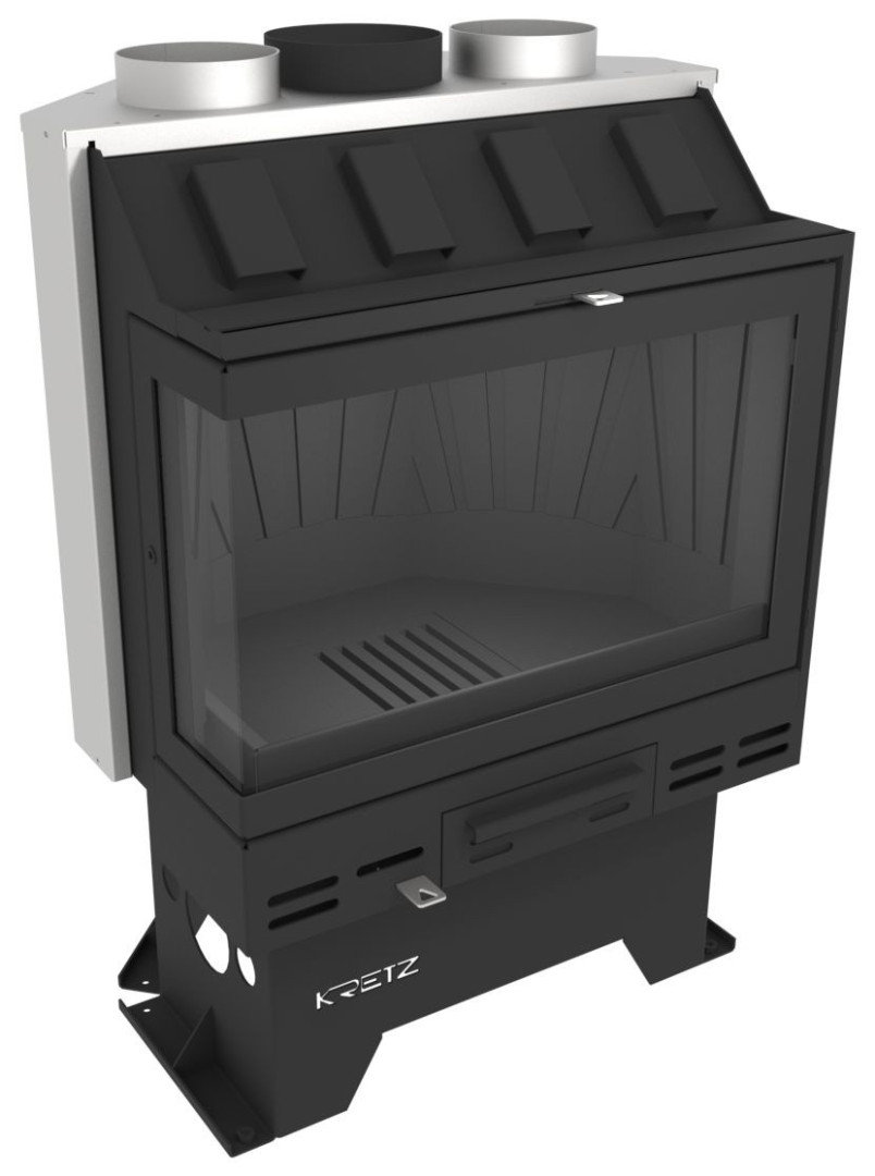 KRETZ A 408 krbová vložka 14 kW, rohová, levá, černá 1124 Obrázek - Hlavní obrázek