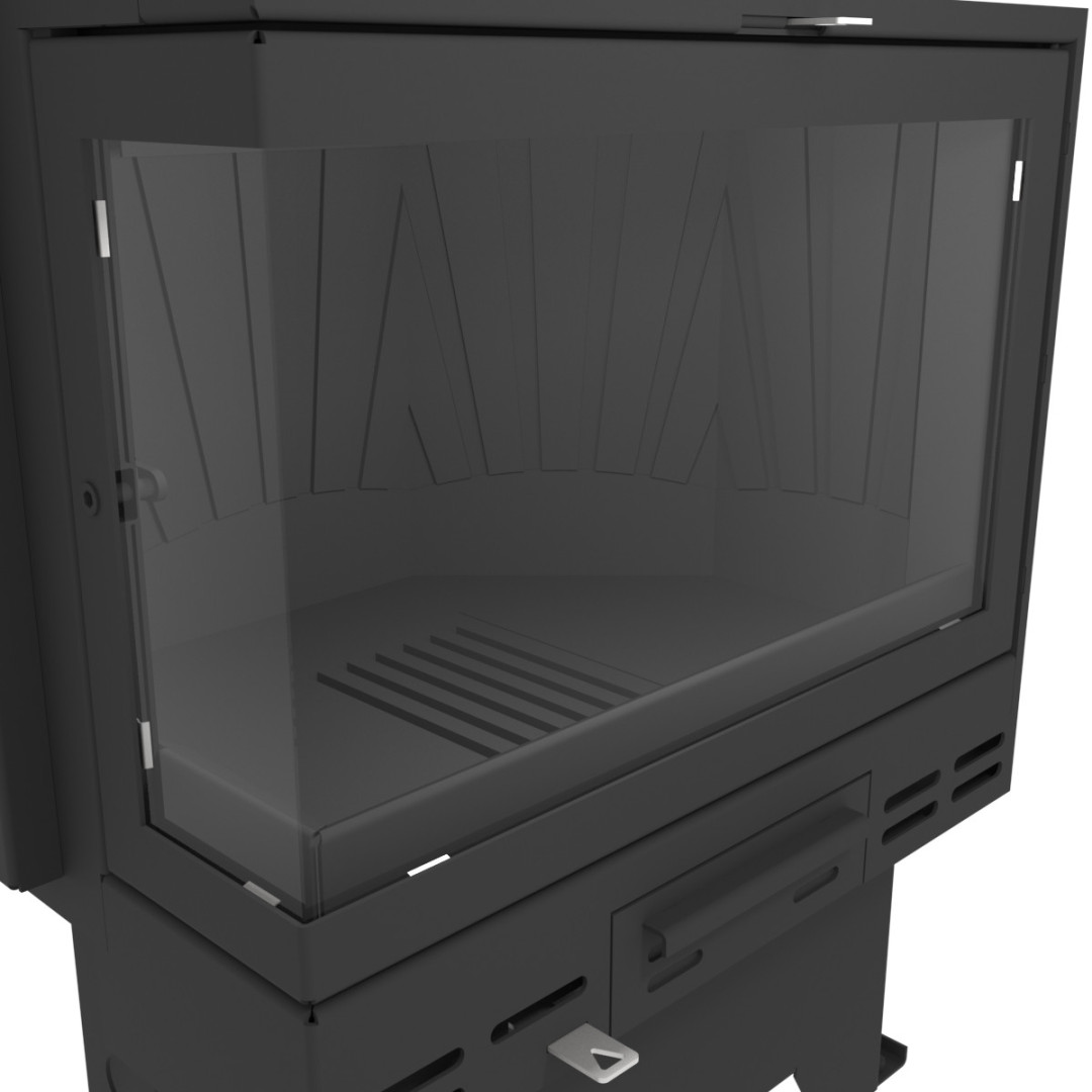 KRETZ A 1308 V krbová vložka 27kW, s výměníkem, rohová, levá, černá 1192 Obrázek - fotka