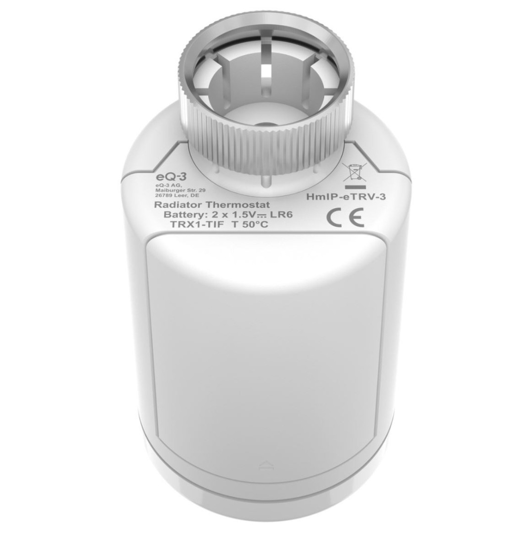 HOMEMATIC IP PURE termostatická hlavice, bezdrátová, bílá HmIP-eTRV-3 Obrázek - fotka