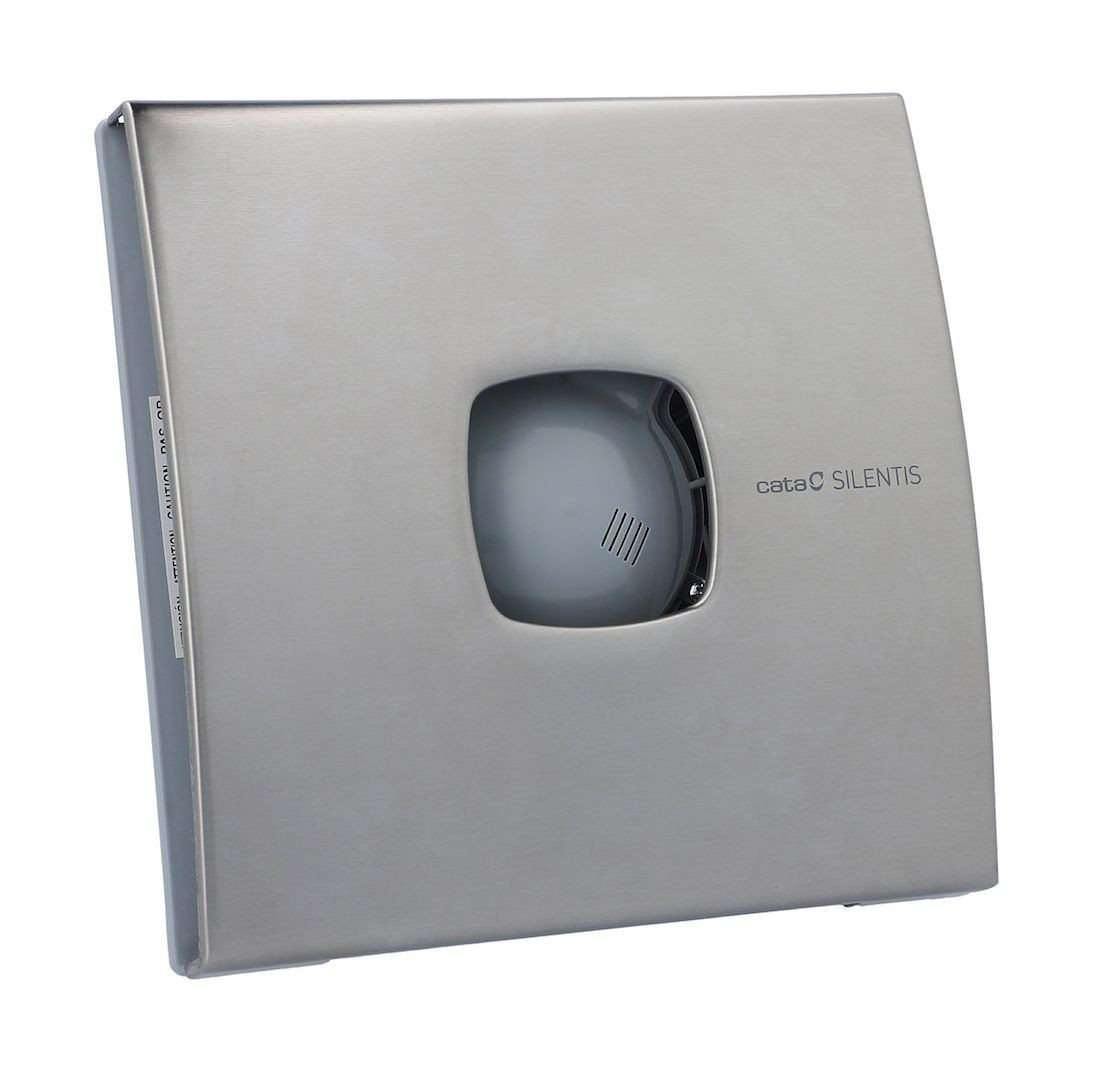 CATA SILENTIS 10 T INOX axiální ventilátor 100 mm, nástěnný/stropní, s časovačem a zpětnou klapkou, nerez 01071300 Obrázek - Hlavní obrázek