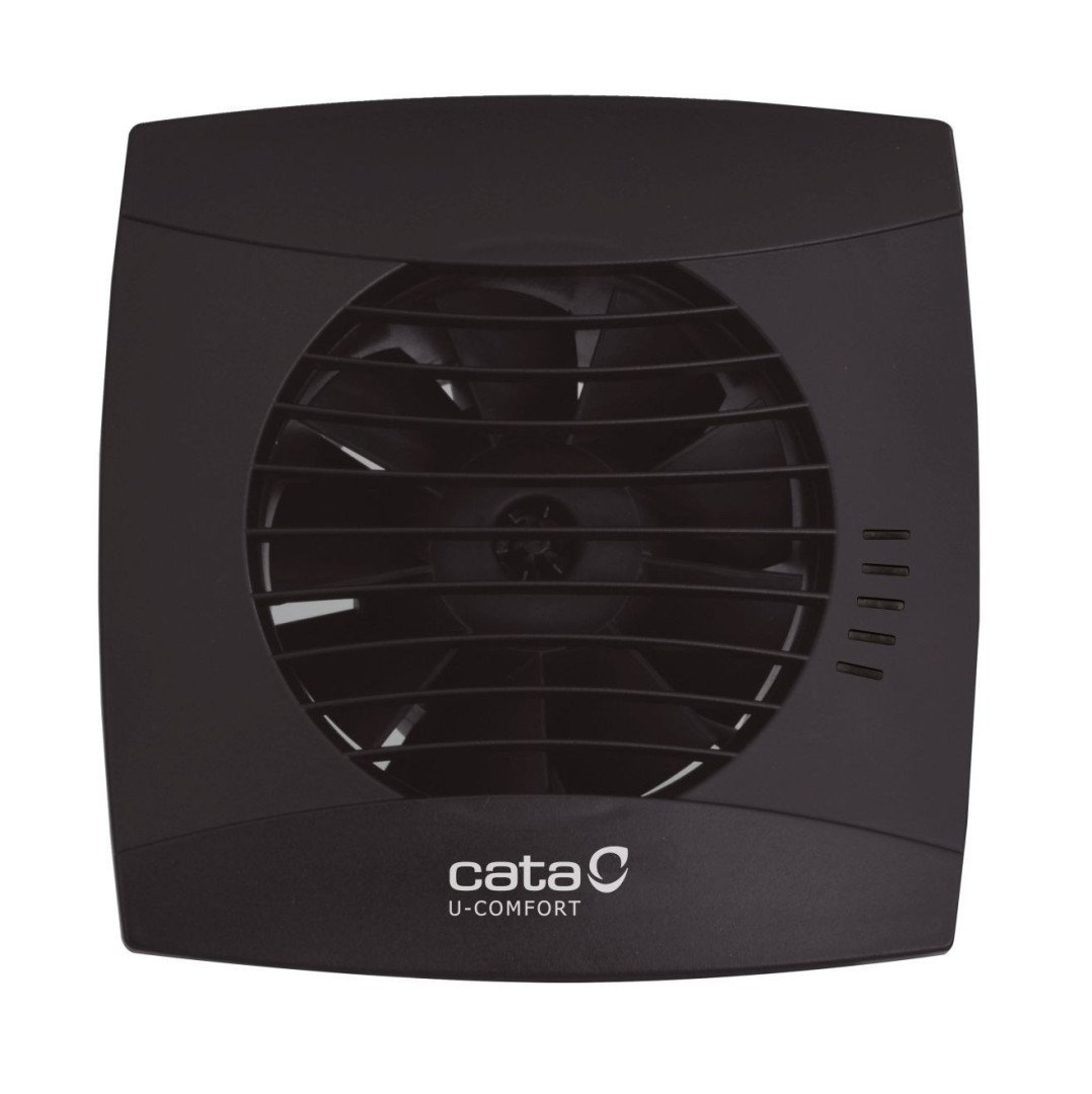 CATA UC 10 BLACK axiální ventilátor 100 mm, nástěnný/stropní, se zpětnou klapkou, černá 01256000 Obrázek - Hlavní obrázek