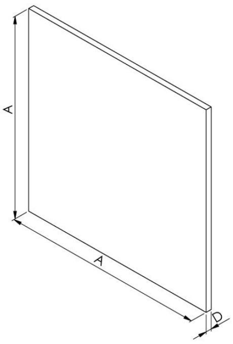 HACO AV DRIM panel 175x5x175mm, plexi/bílá lesk 0944/2 Technický nákres