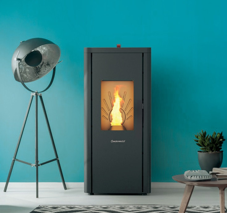CENTROMETAL CENTROPELET A10 peletová kamna 3,4-8,3 kW, antracit CMA10K Obrázek - fotka